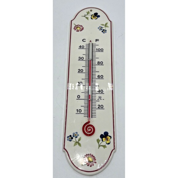 VILLEROY & BOCH "Petite Fleur" VITRO Ceramic Thermometer 9 3/4” Luxembourg - Picture 12 of 12